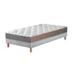 IDLITERIE Ensemble Matelas Mémoire de forme HD + Sommier DIMAIME. Coloris disponibles : Blanc