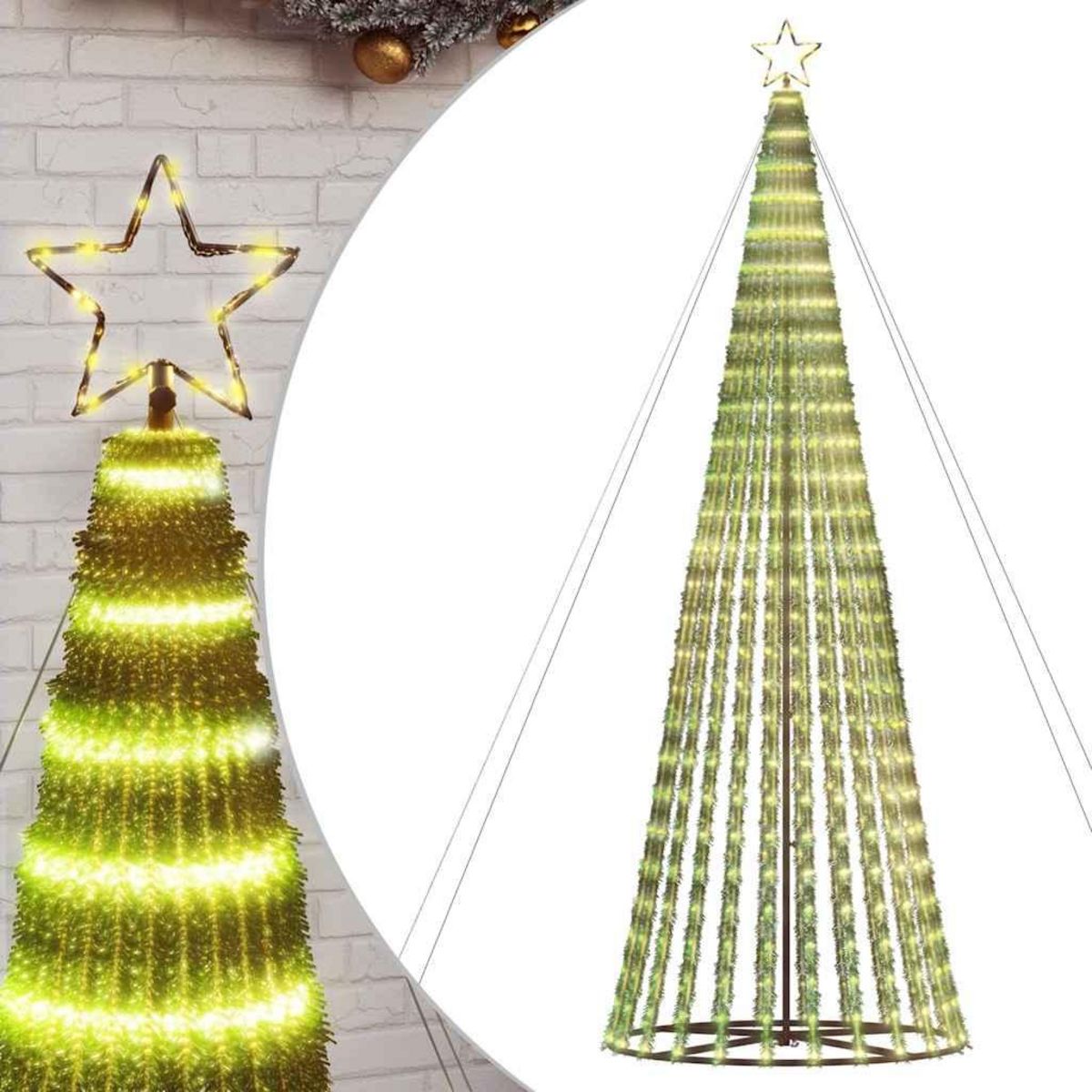 VIDAXL Sapin de Noël a LED 1028 LED blanc chaud 403 cm