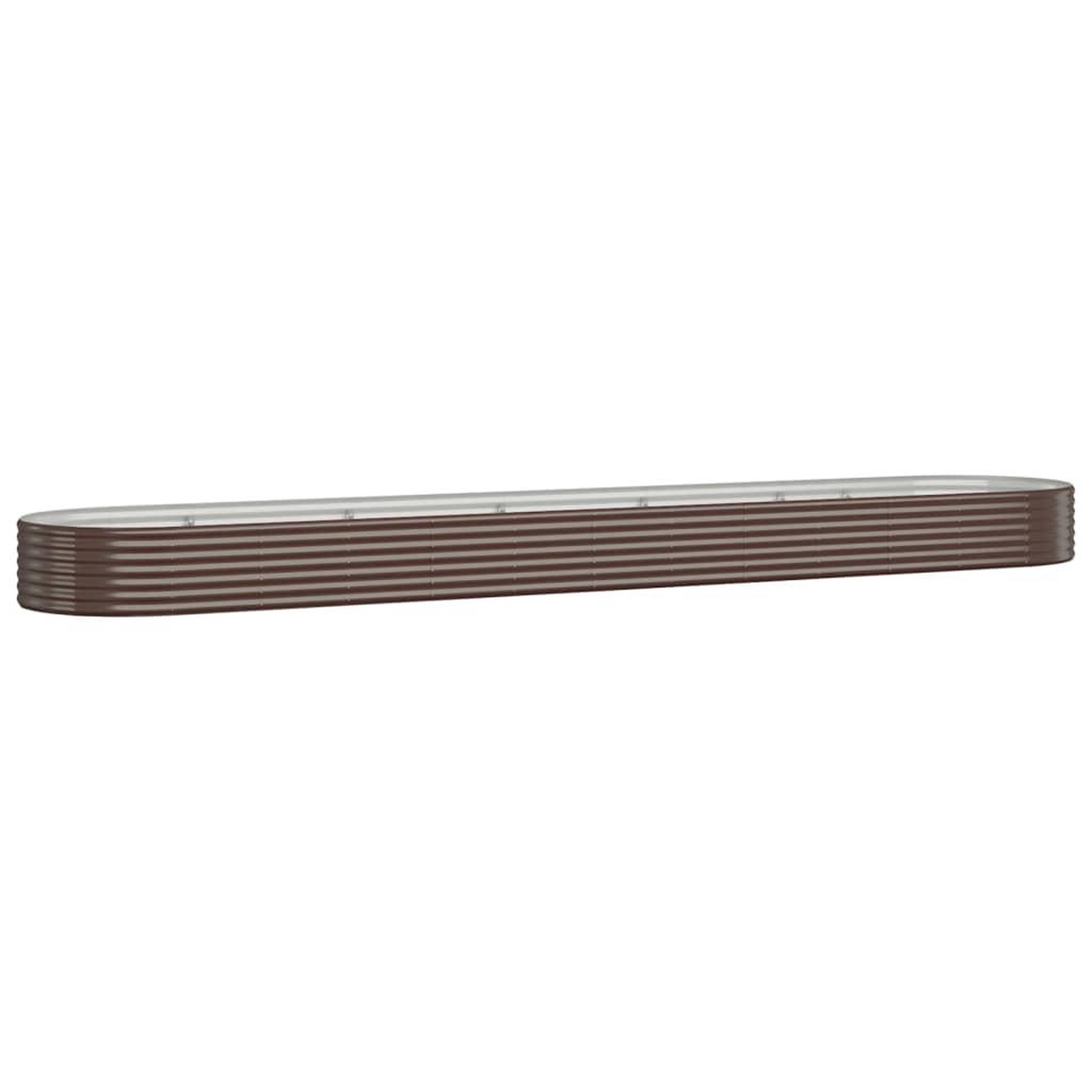 VIDAXL Lit sureleve de jardin Acier galvanise marron