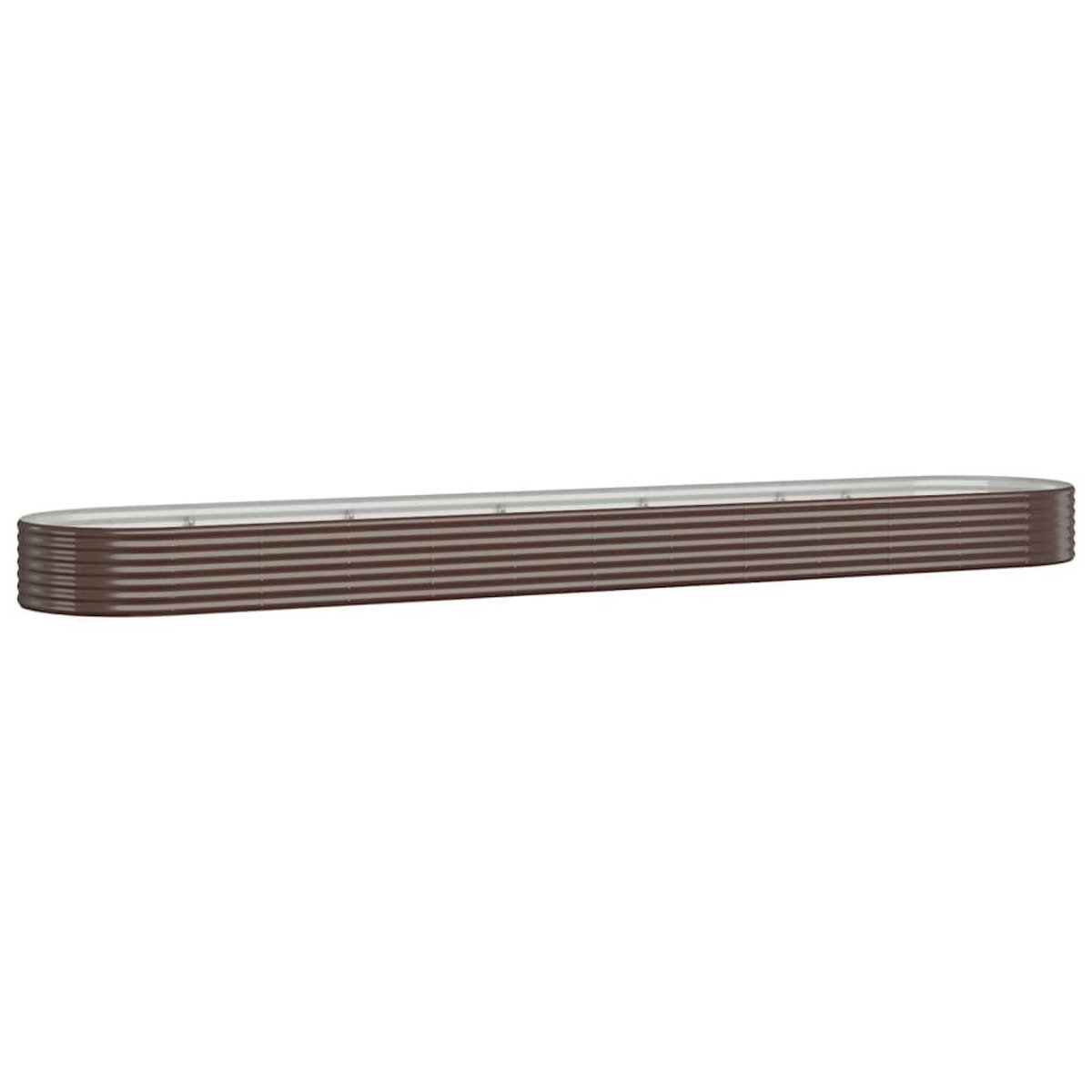 VIDAXL Lit sureleve de jardin Acier galvanise marron