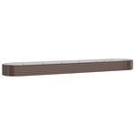 VIDAXL Lit sureleve de jardin Acier galvanise marron