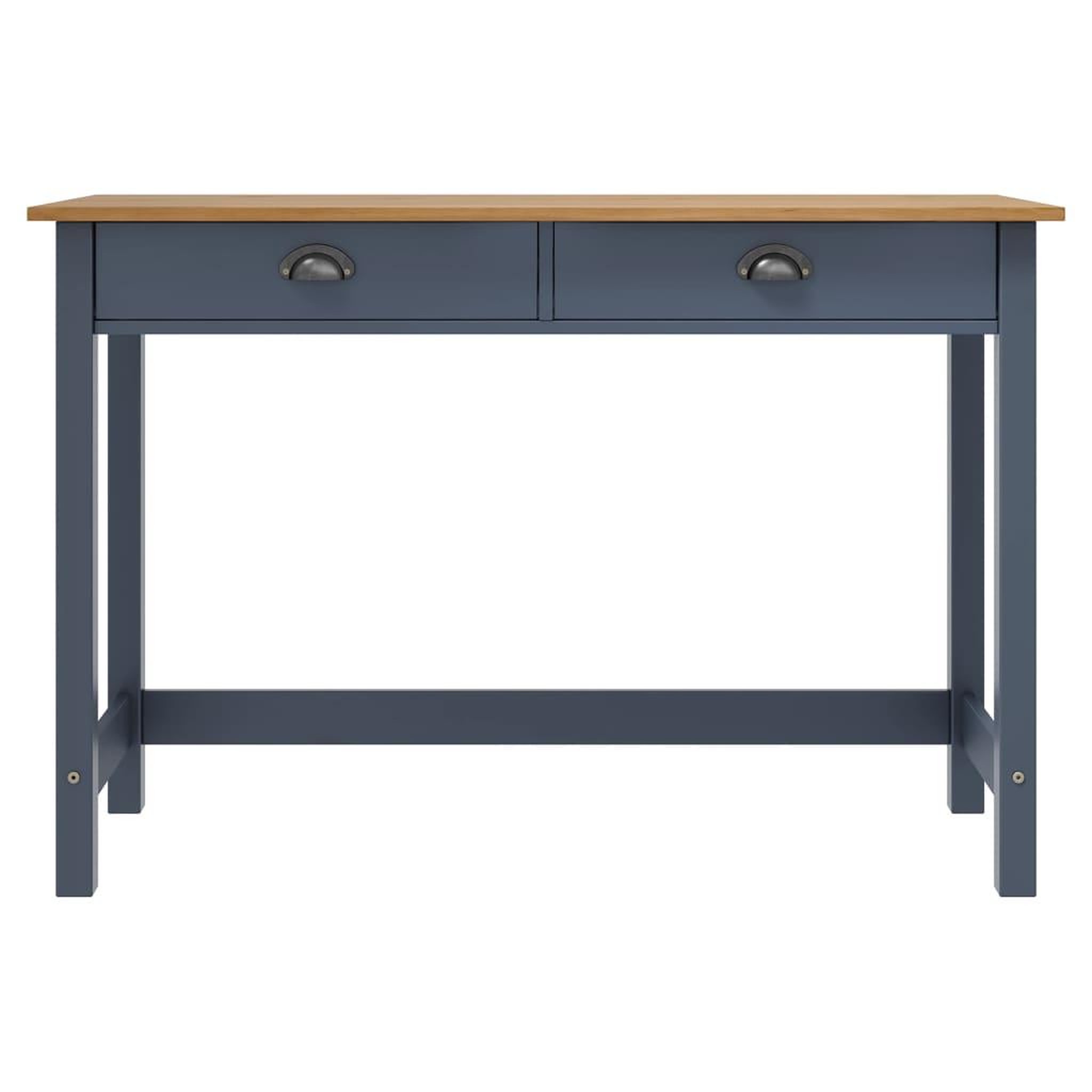 Voir la diapositive 2 : VIDAXL Table console Hill Range avec 2 tiroirs Gris 110x45x74 cm Pin
