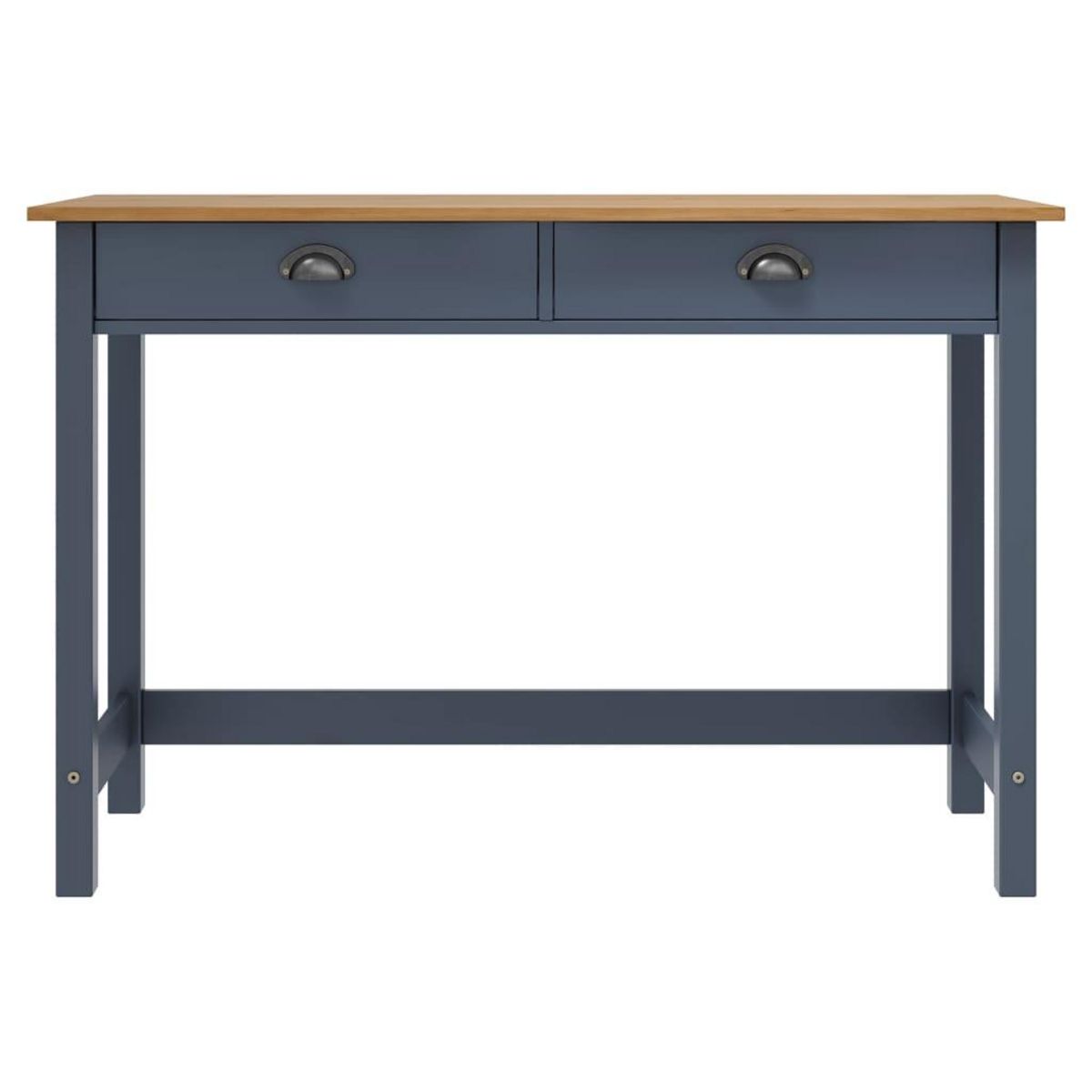 VIDAXL Table console Hill Range avec 2 tiroirs Gris 110x45x74 cm Pin