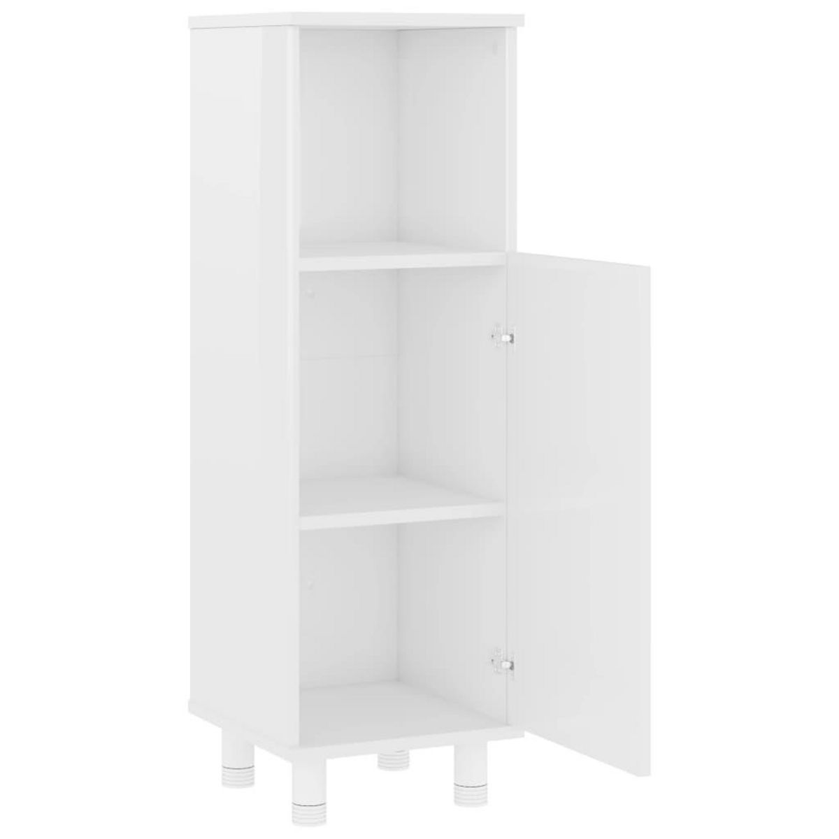 VIDAXL Armoire de salle de bain Blanc brillant Bois d'ingenierie