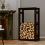 Voir la diapositive 3 : VIDAXL Support pour bois de chauffage Noir 60x25x100 cm Bois de pin