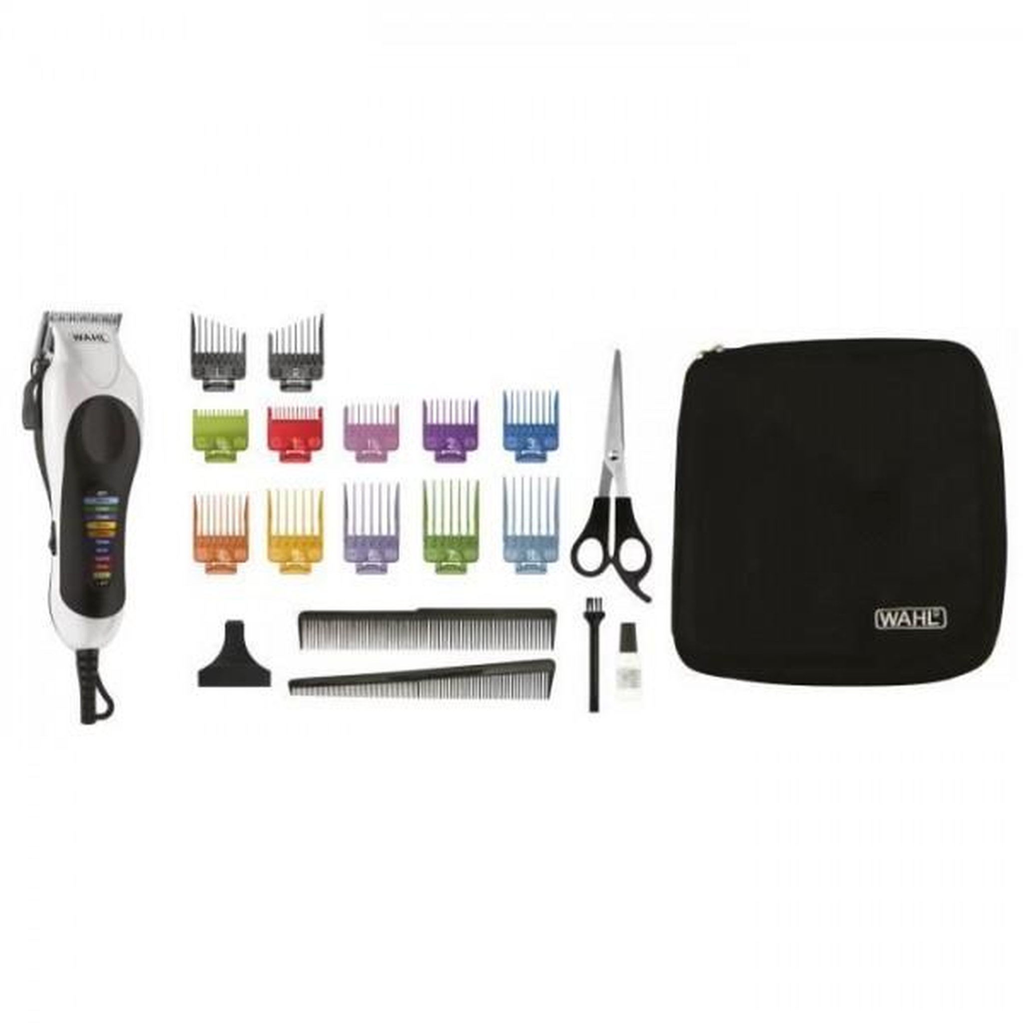 Voir la diapositive 2 : WAHL Tondeuse a Cheveux  - WAHL - Color Pro Plus - Lames de précision - Peignes de guidage a code couleur