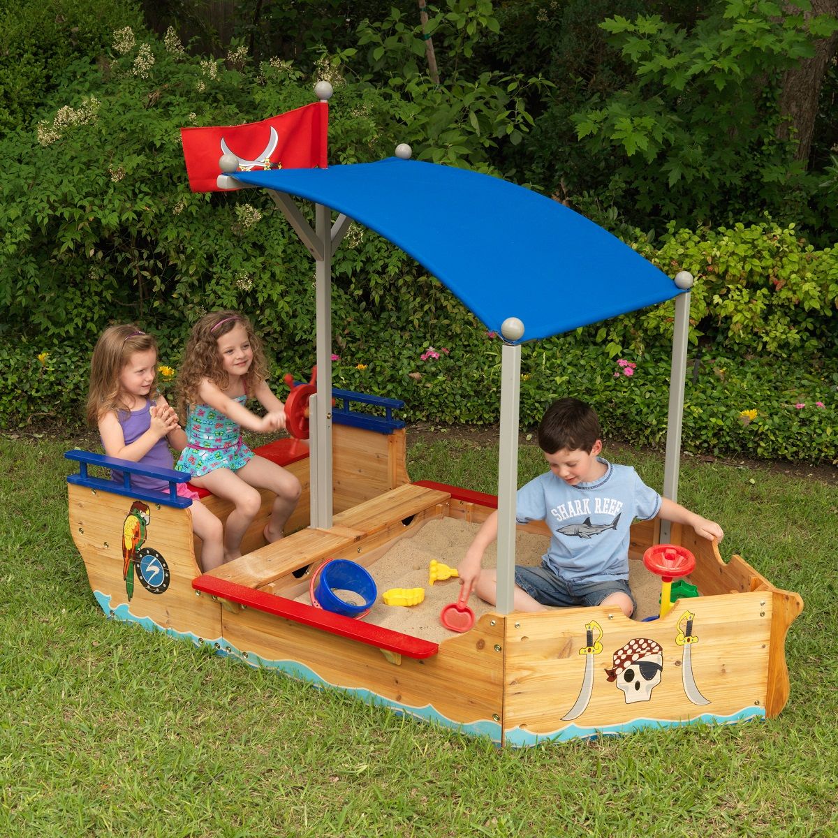 Kidkraft Bac à sable bateau de pirate - Bois - H1,51m -PIRATE 