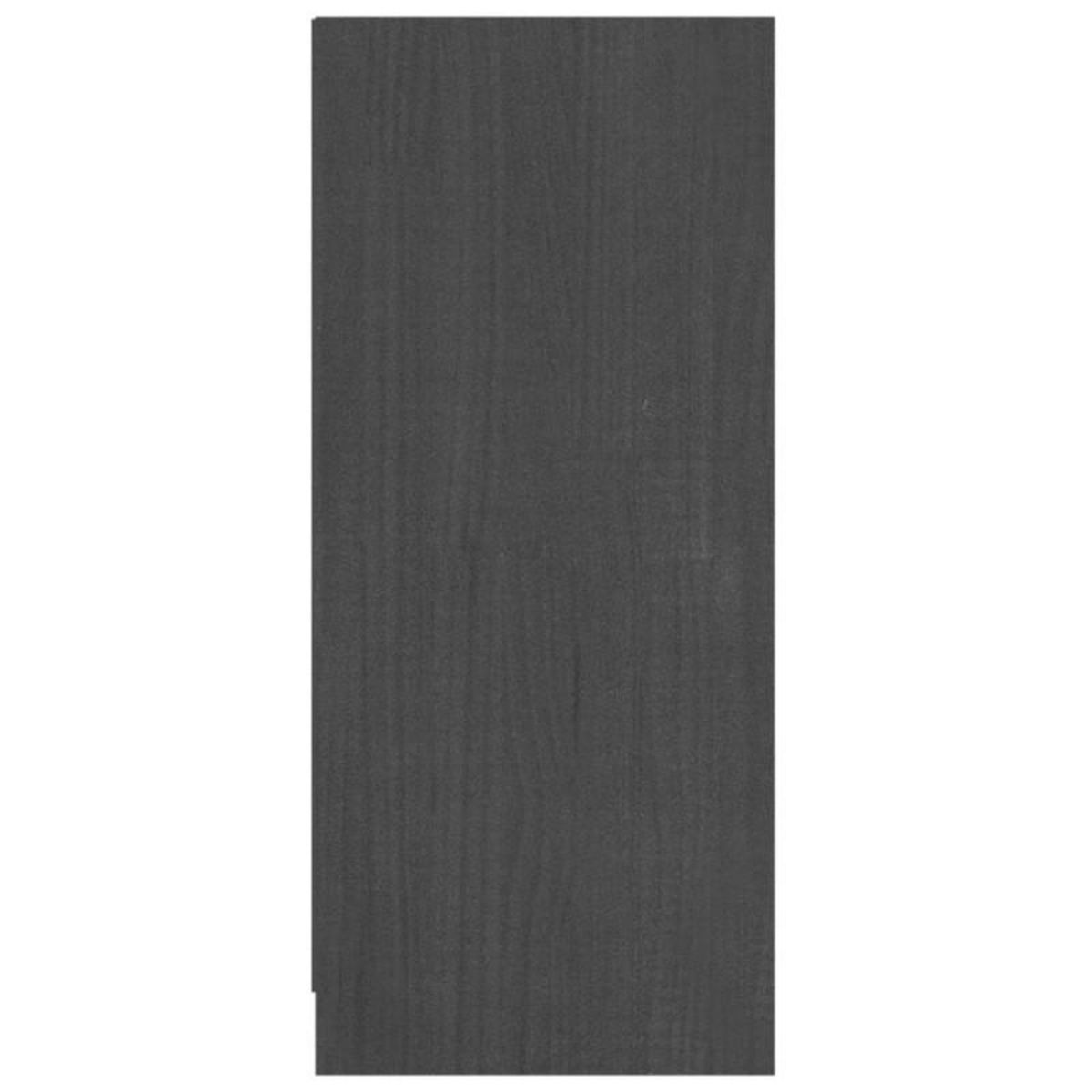 VIDAXL Buffet Gris 70x33x76 cm Bois massif de pin