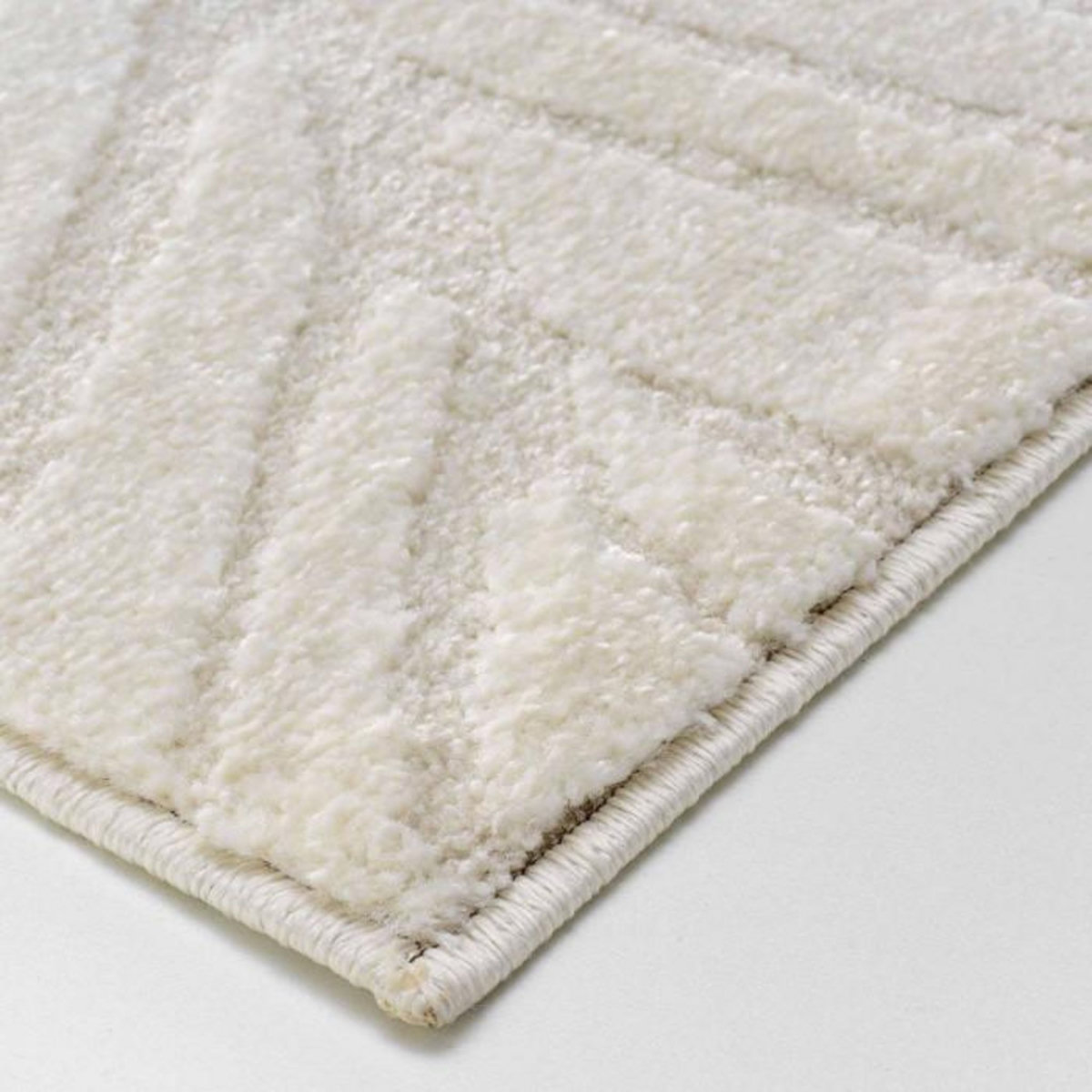 Paris Prix Tapis Shaggy Relief  Ankara  120x170cm Beige