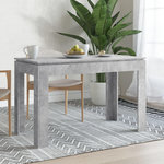 VIDAXL Table a manger Gris beton 120x60x76 cm Bois d'ingenierie