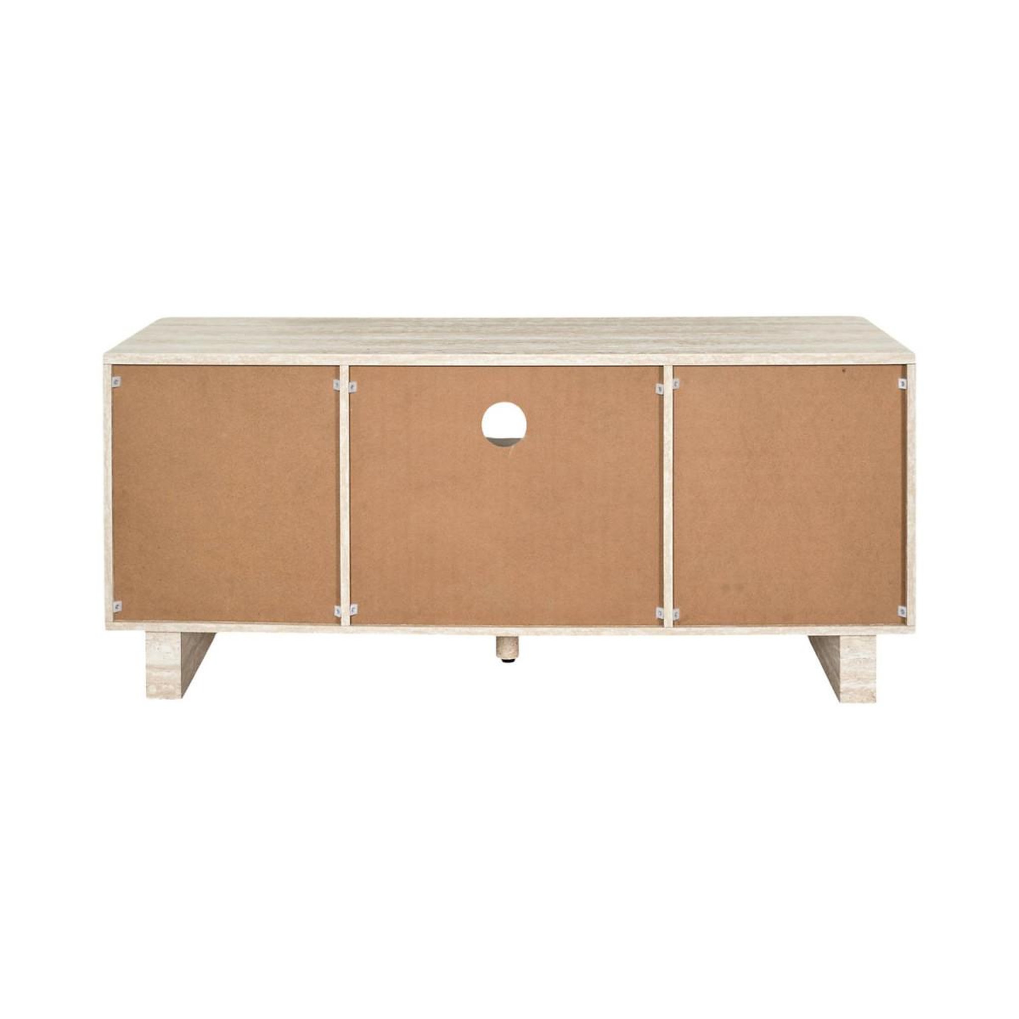 Voir la diapositive 6 : The Home Deco Factory Meuble tv 2 portes & 1 tiroir  pietra  110cm beige