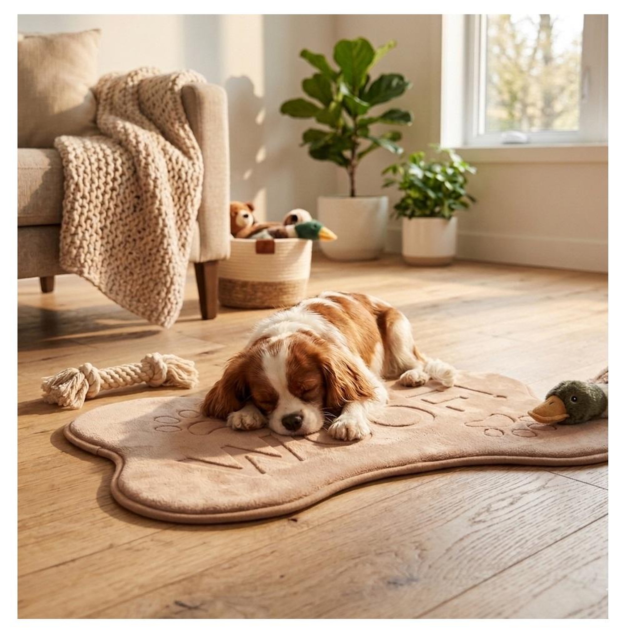 Voir la diapositive 2 : Eden Coussin en forme d'os pour chien mador