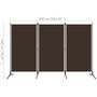 Voir la diapositive 5 : VIDAXL Cloison de separation 3 panneaux Marron 260x180 cm