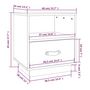 Voir la diapositive 6 : VIDAXL Table de chevet Blanc 40x34x45 cm Bois de pin massif