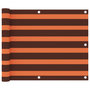 Voir la diapositive 1 : VIDAXL Ecran de balcon Orange et marron 75x600 cm Tissu Oxford