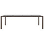 Voir la diapositive 2 : VIDAXL Table de jardin avec dessus en verre marron resine tressee