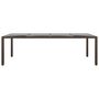Voir la diapositive 2 : VIDAXL Table de jardin avec dessus en verre marron resine tressee