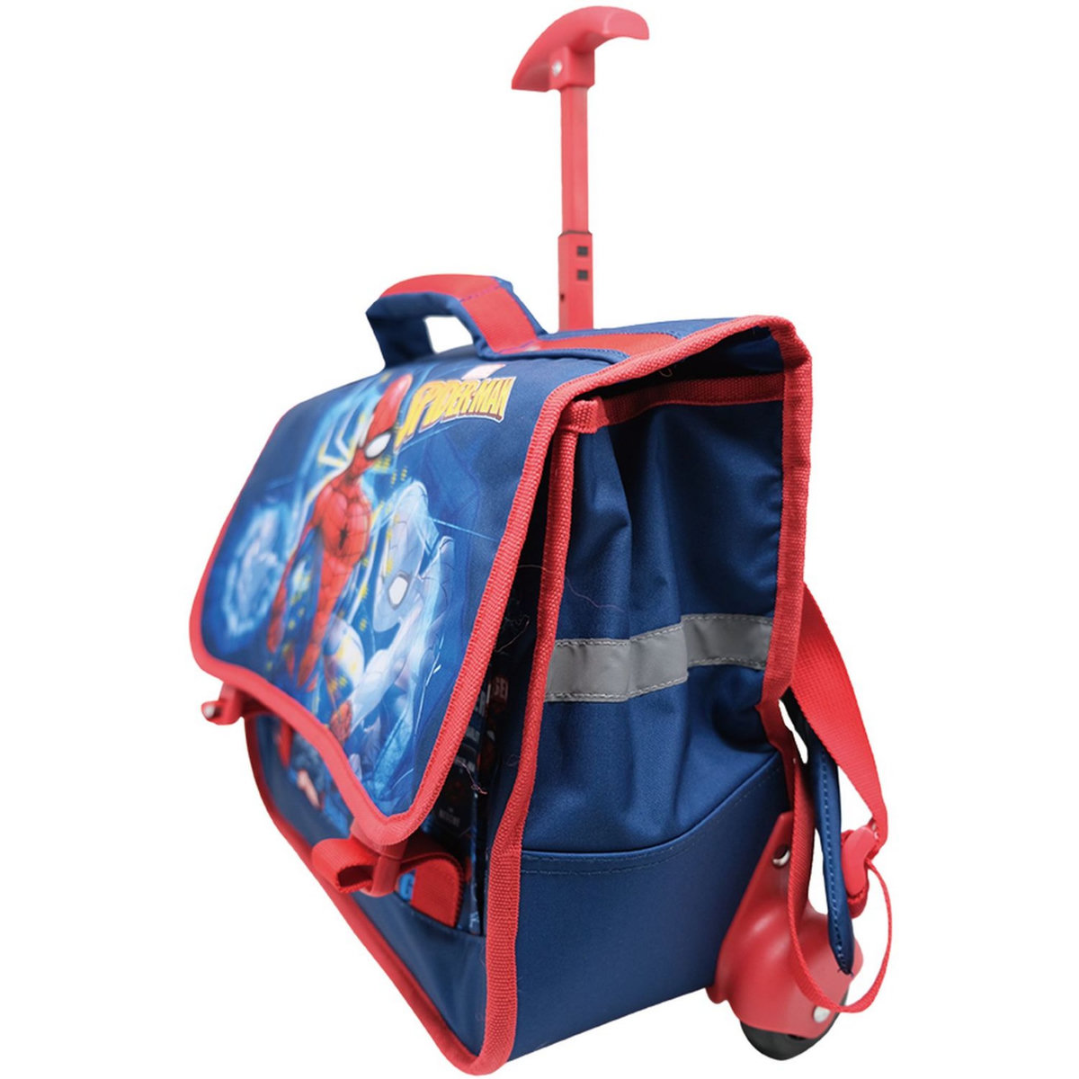 MARVEL Cartable à roulettes bleu Spiderman