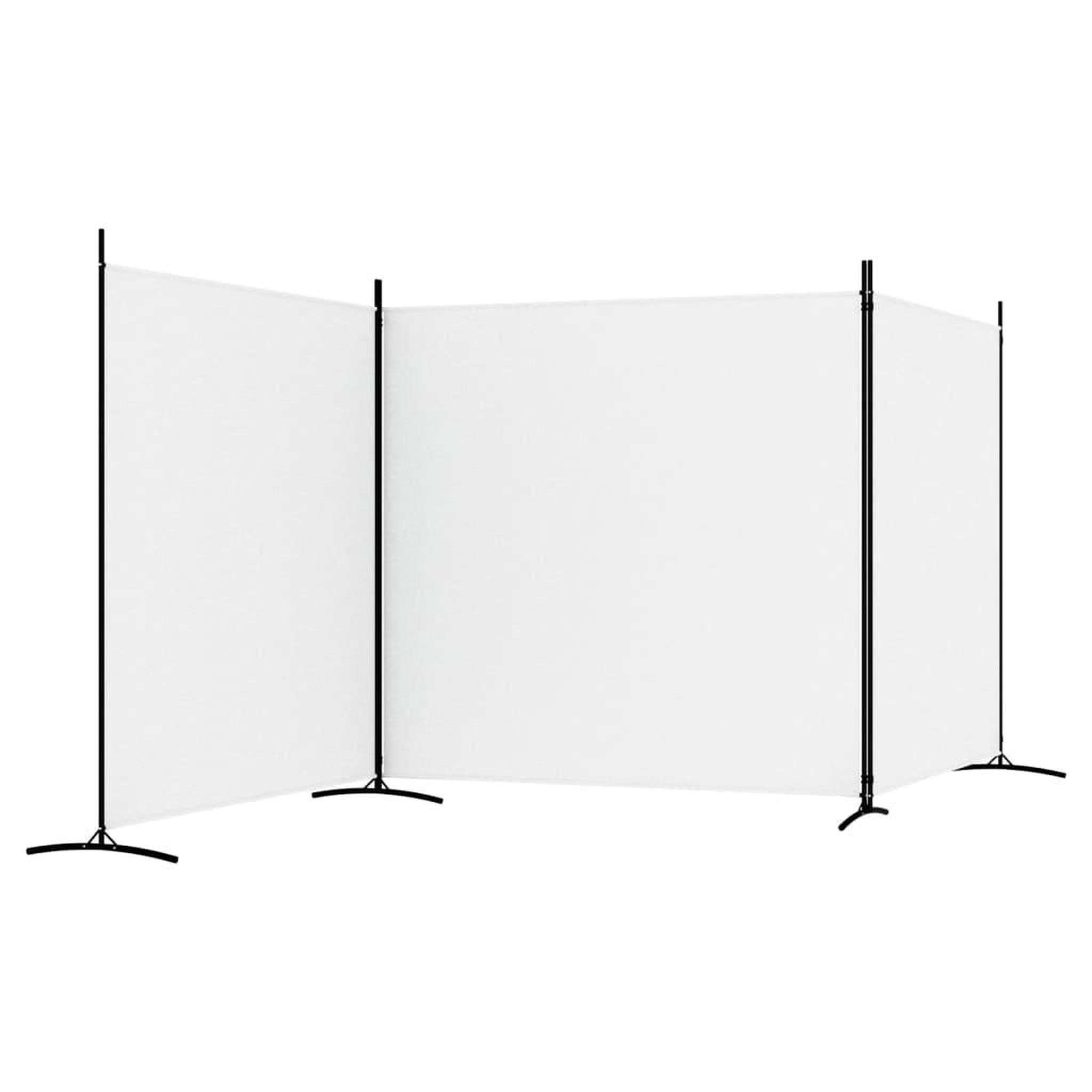 Voir la diapositive 5 : VIDAXL Cloison de separation 3 panneaux Blanc 525x180 cm Tissu