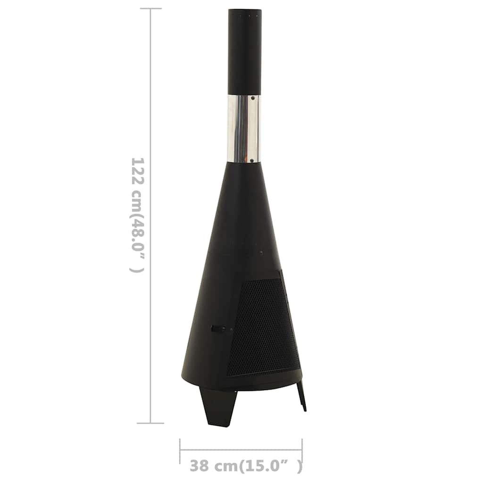 Voir la diapositive 6 : VIDAXL Poele de jardin avec tisonnier 38x38x122 cm Acier