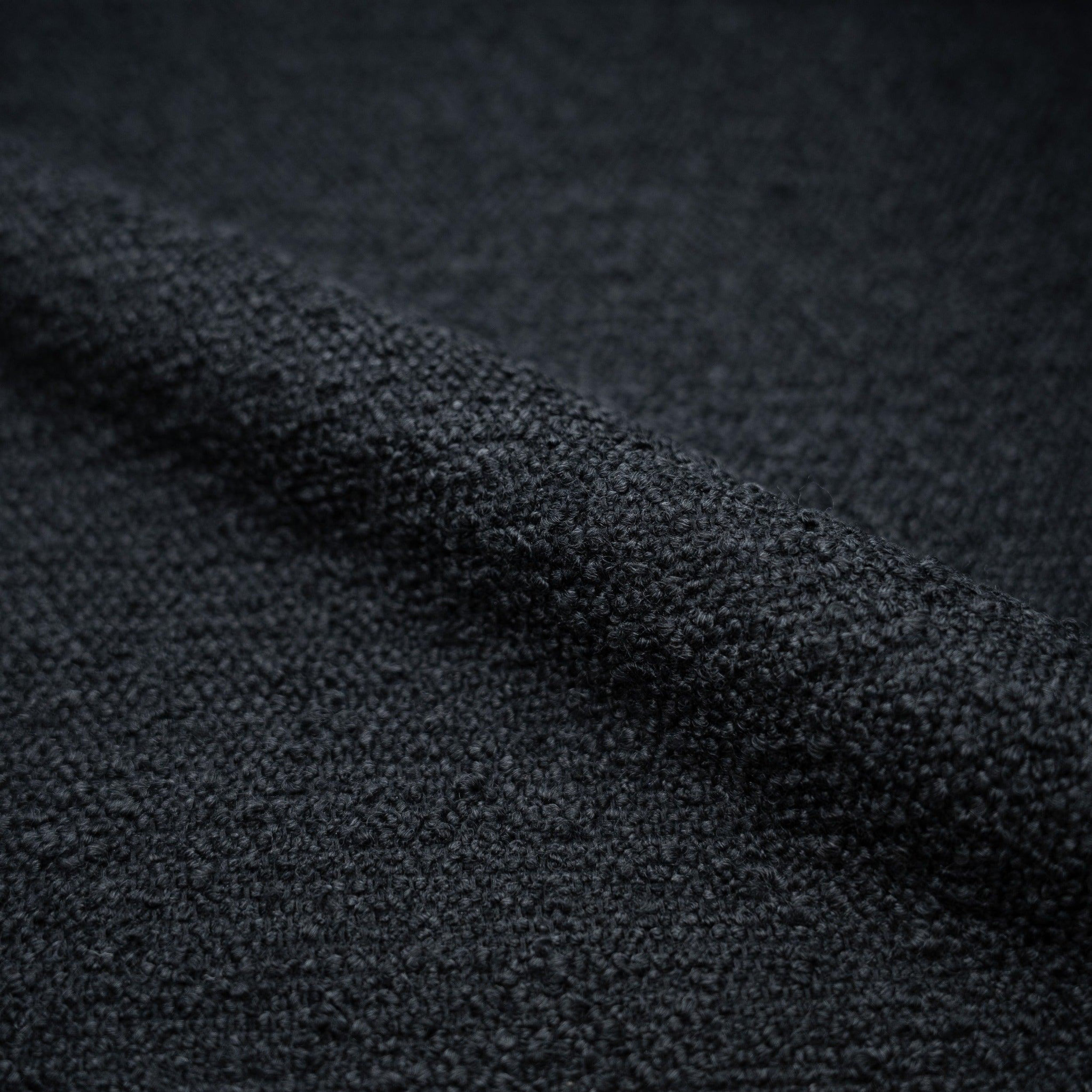 Voir la diapositive 3 : MAISON PAVANE Lot de 2 chaises en tissu bouclé noir et pieds en métal noir-iris