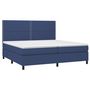 Voir la diapositive 3 : VIDAXL Sommier a lattes de lit avec matelas Bleu 200x200 cm Tissu