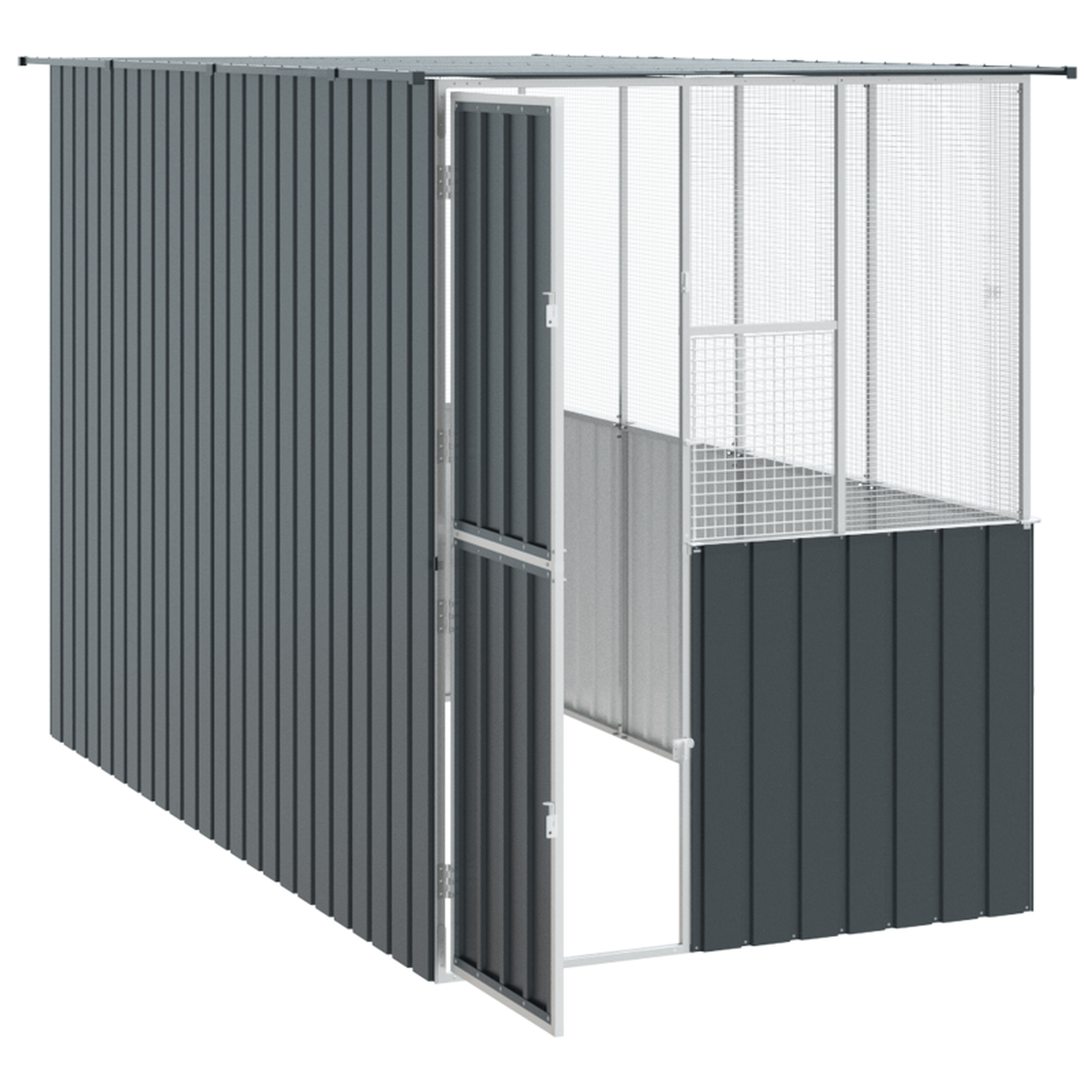 Voir la diapositive 4 : VIDAXL Cage à oiseaux Anthracite 215x78x200 cm Acier galvanisé