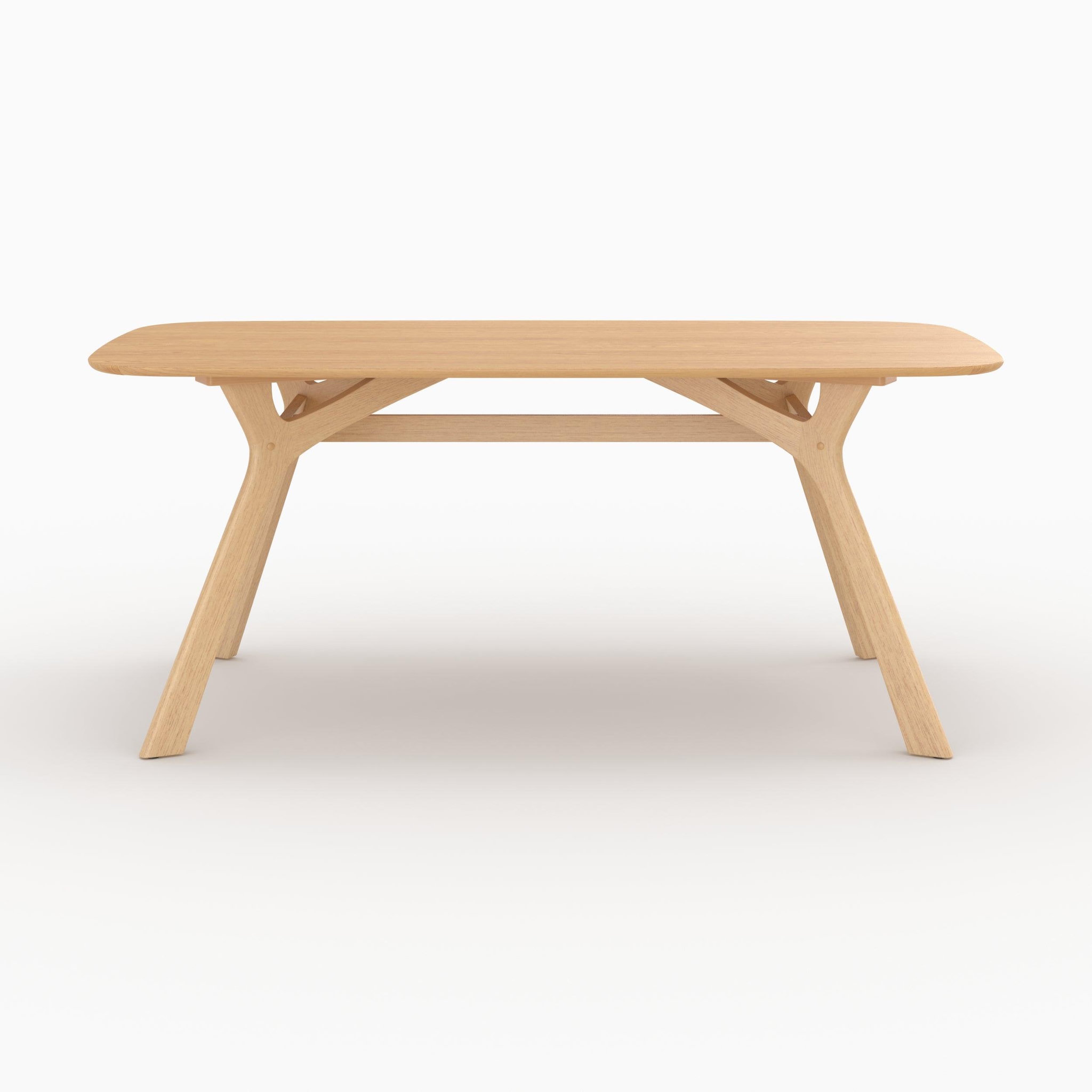 Voir la diapositive 5 : MAISON PAVANE Table rectangulaire 6 places en bois d'hévéa massif et placage 180 cm-paula