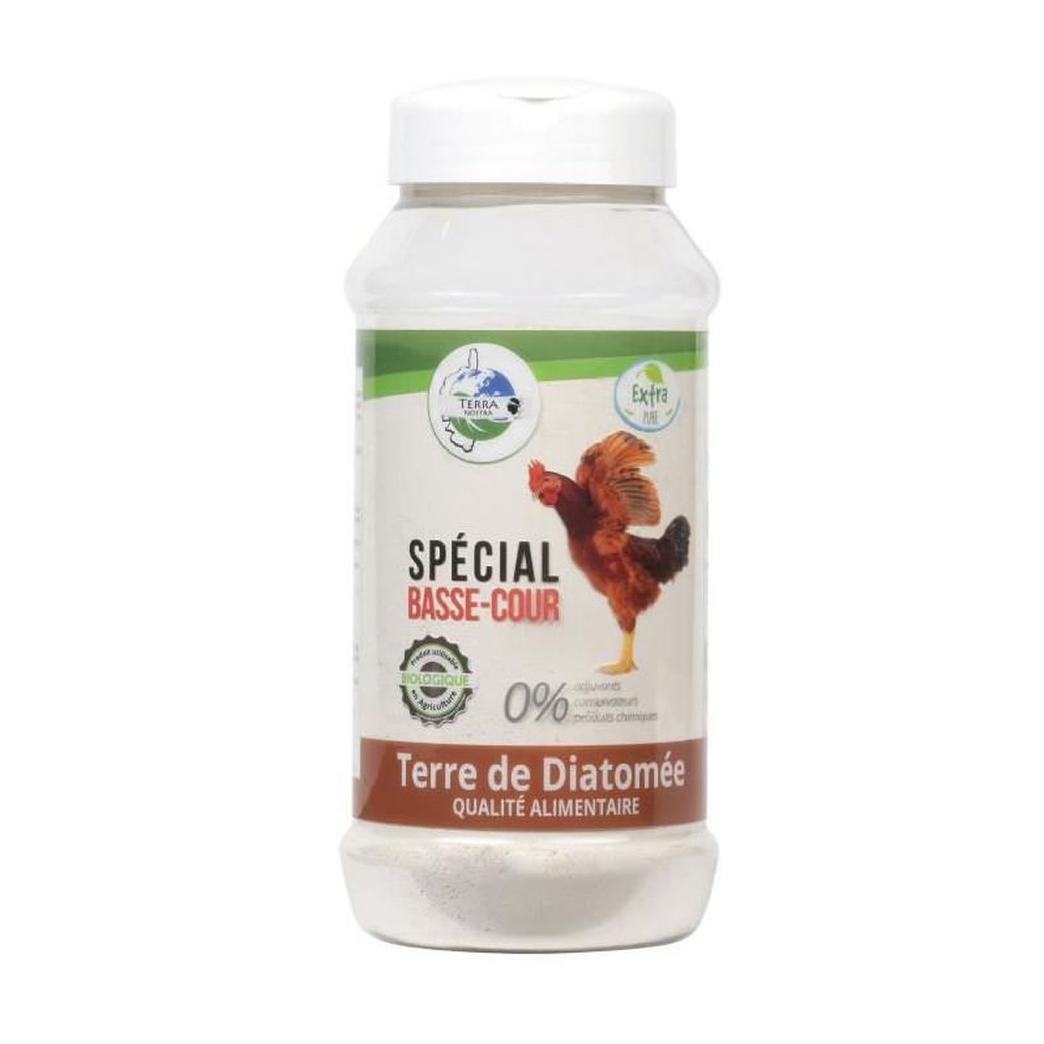 Voir la diapositive 1 : TERRA NOSTRA TERRA NOSTRA Terre de diatomee Speciale Basse Cour - Qualite Alimentaire - Poudreuse 300 g