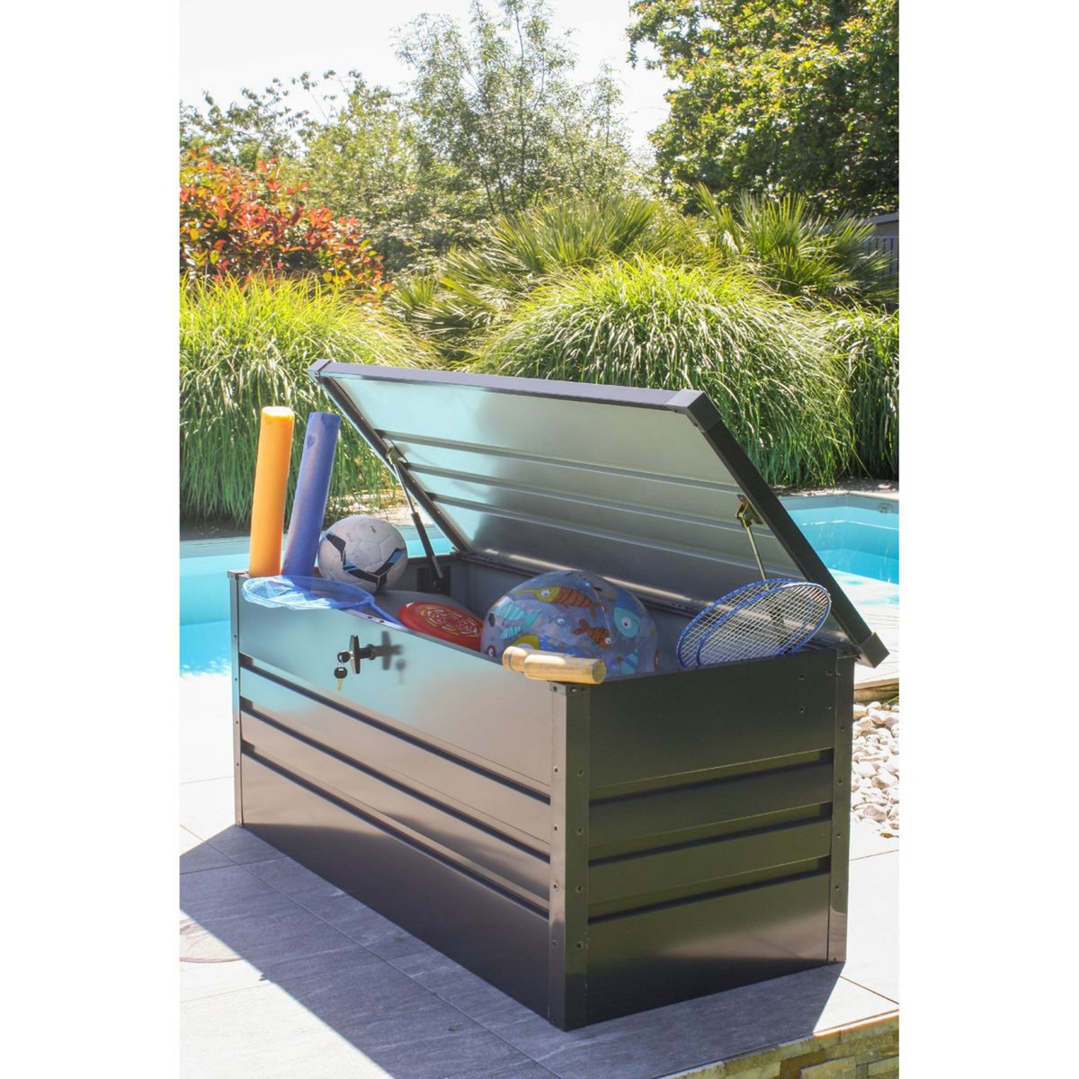 City Garden Coffre de jardin - Anthracite - 600L