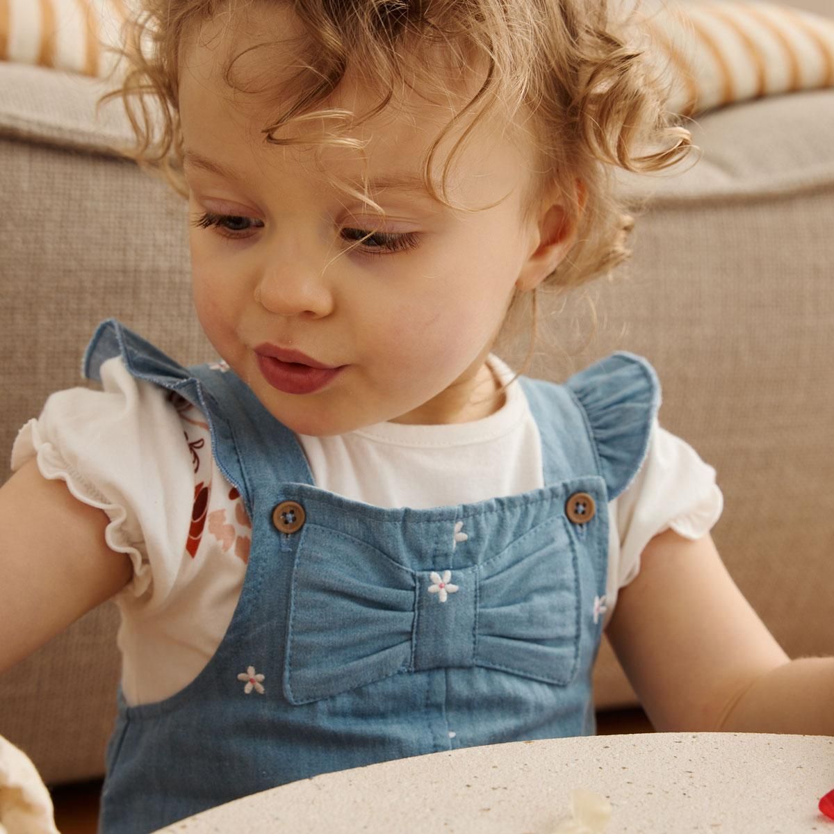 Petit Béguin Salopette bébé en chambray Ciao Milano