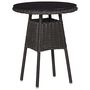 Voir la diapositive 3 : VIDAXL Mobilier de bistro 3 pcs avec coussins Resine tressee Noir