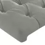 VIDAXL Tete de lit avec oreilles Gris clair 147x16x78/88 cm Velours