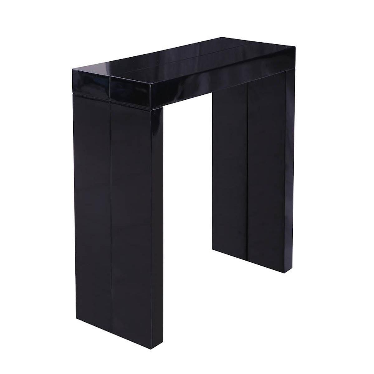 Habitat et Jardin Table repas extensible  Dina  - 200/40 x 94 x 75 cm -  Noir laqué