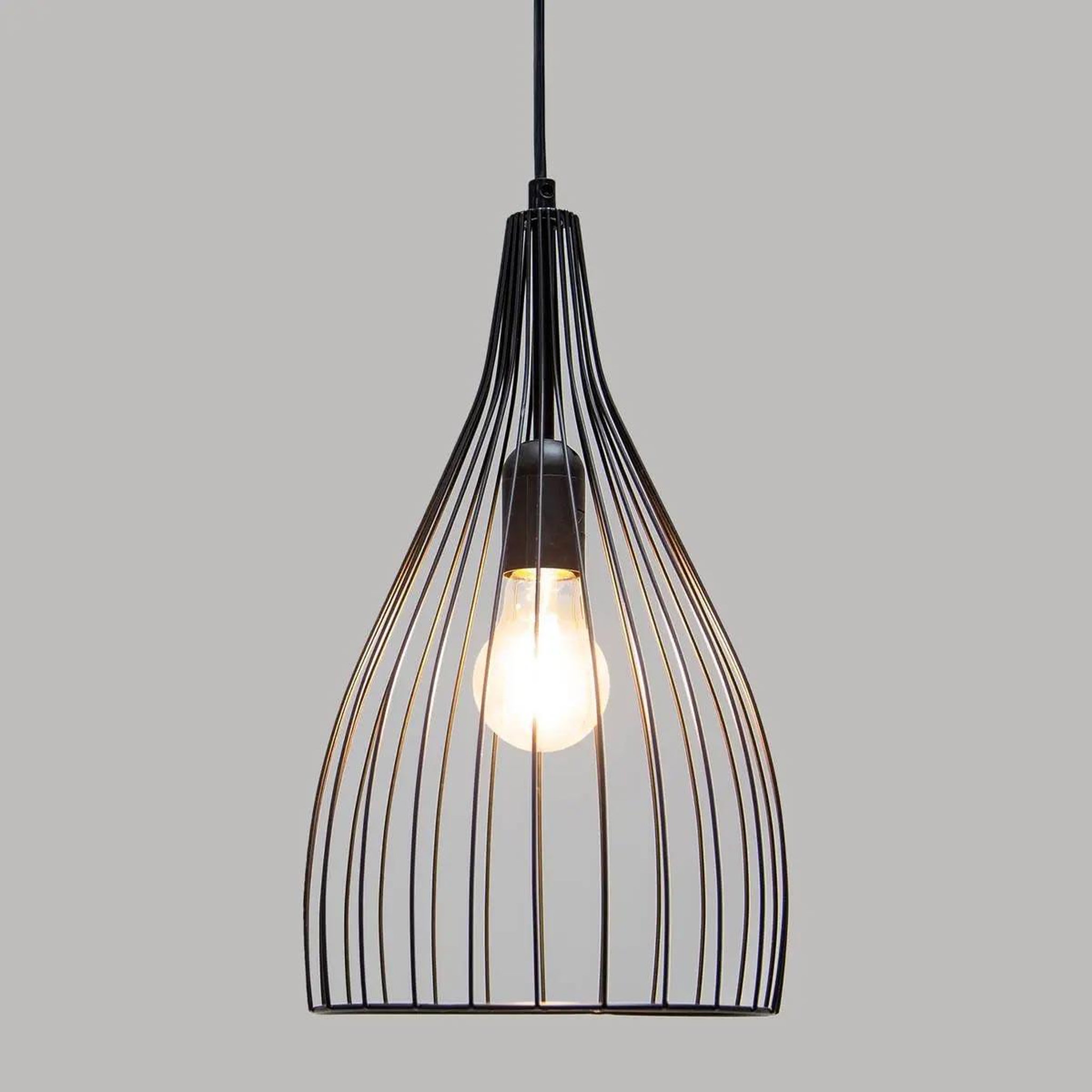 Voir la diapositive 2 : ATMOSPHERA Lampe suspension en métal  jolit  37cm noir