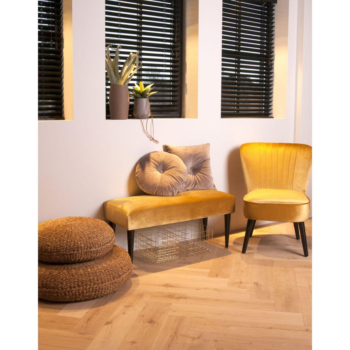 PRESENT TIME Coussin design carré en velours Luxurious