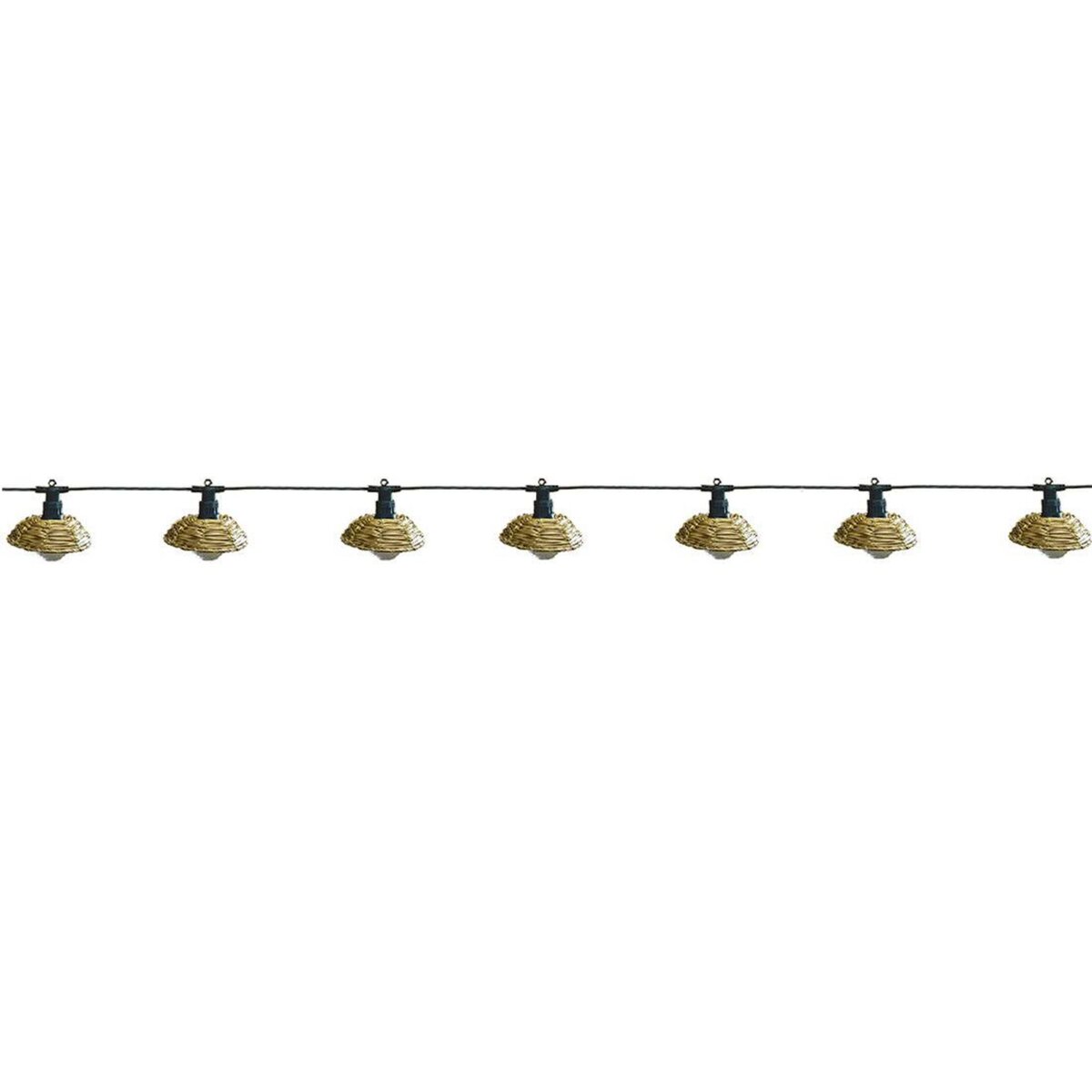 Lumisky Guirlande lumineuse extérieur connectable COTTAGE Beige Poly rotin 5.70m