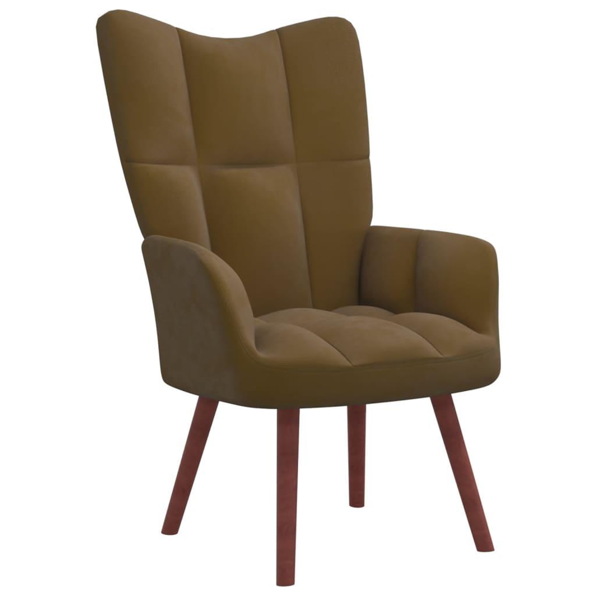 Voir la diapositive 5 : VIDAXL Chaise de relaxation avec repose-pied Marron Velours