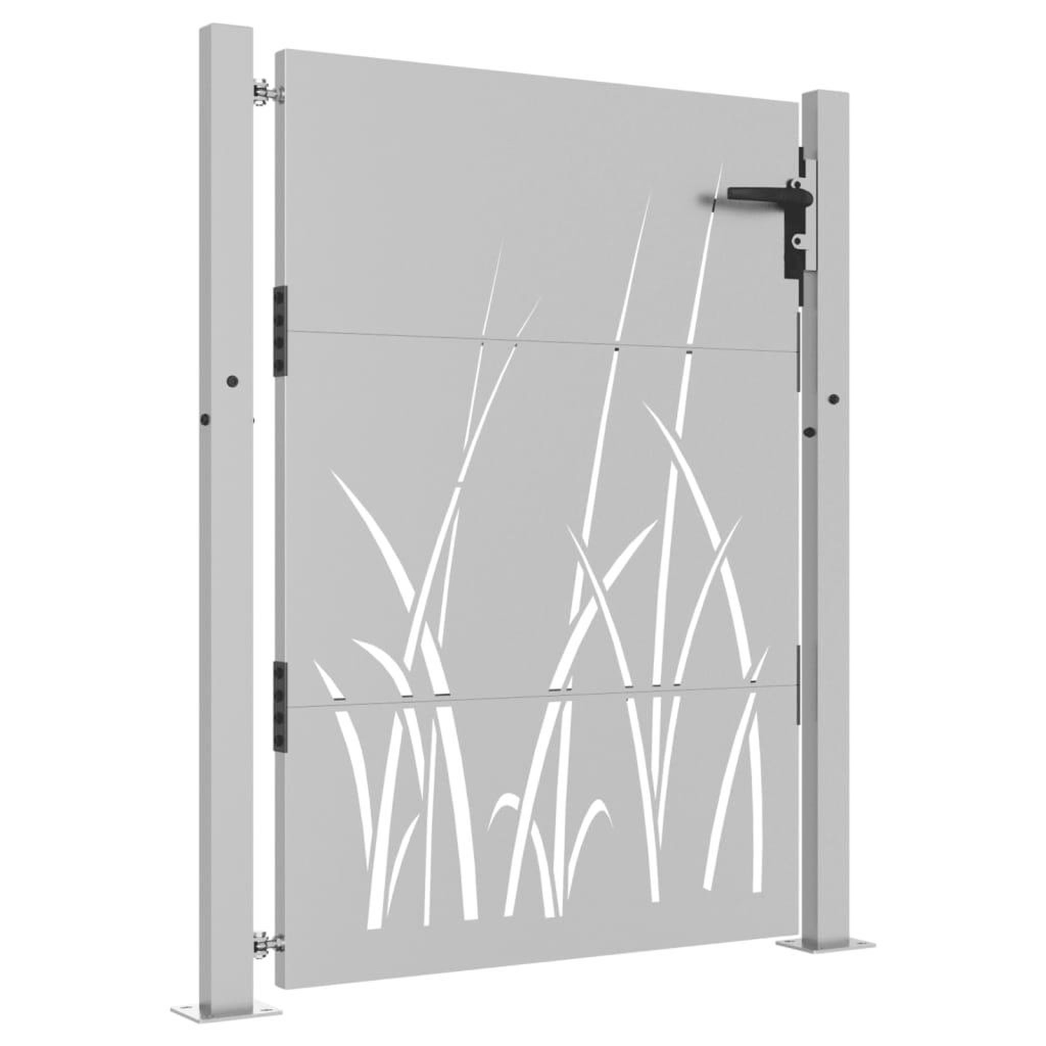 Voir la diapositive 3 : VIDAXL Portail de jardin 105x155 cm acier corten conception d'herbe