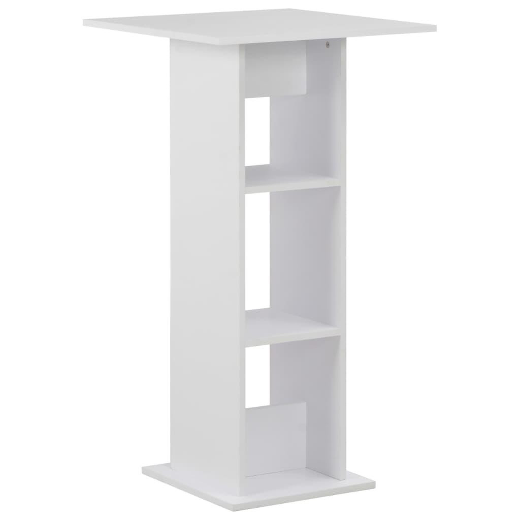 Voir la diapositive 1 : VIDAXL Table de bar Blanc 60x60x110 cm