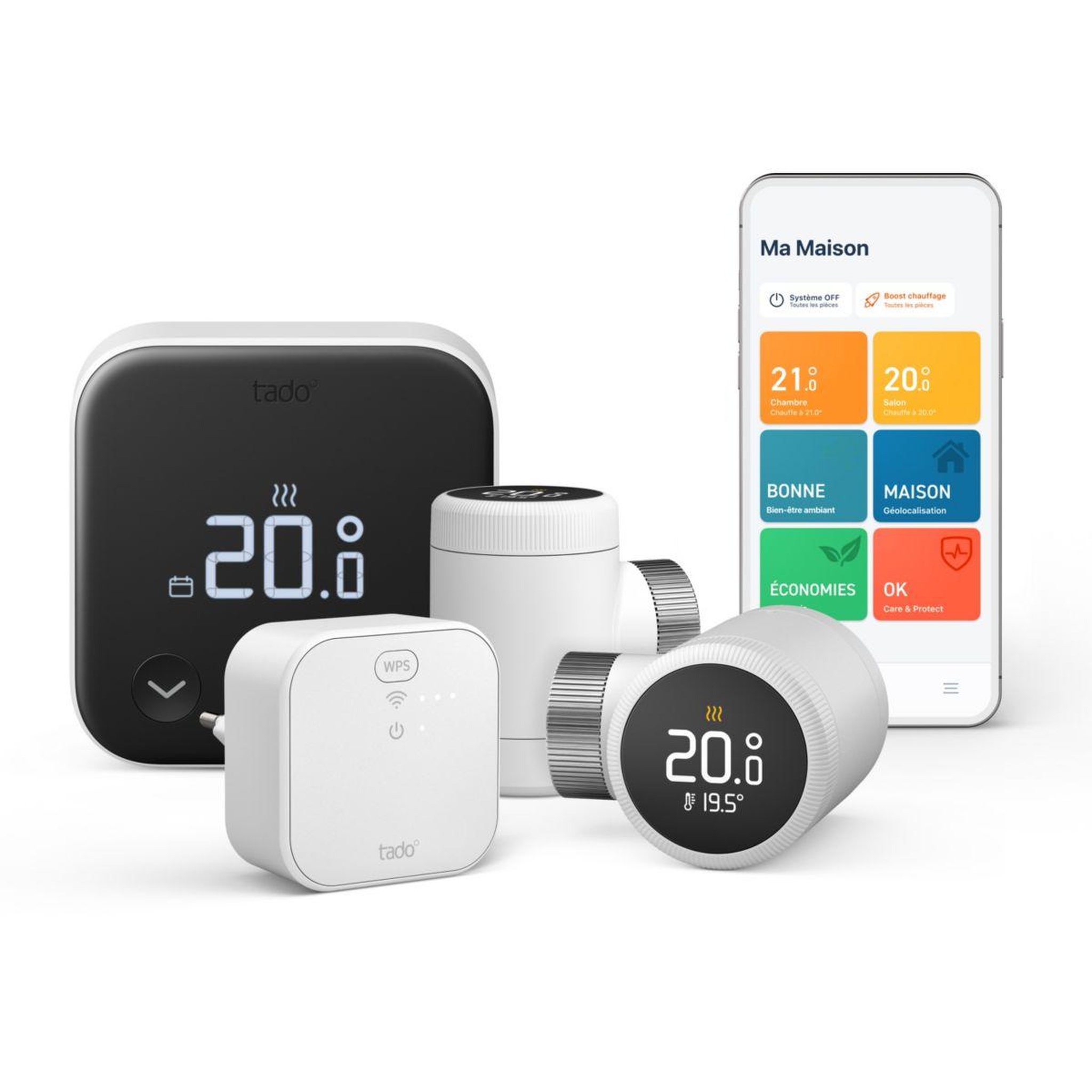 Tado Thermostat connecté Kit X filaire et 2 têtes X