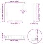 Voir la diapositive 6 : VIDAXL Pieds de table a manger forme de V 2 pcs blanc 90x(72-73,3) cm