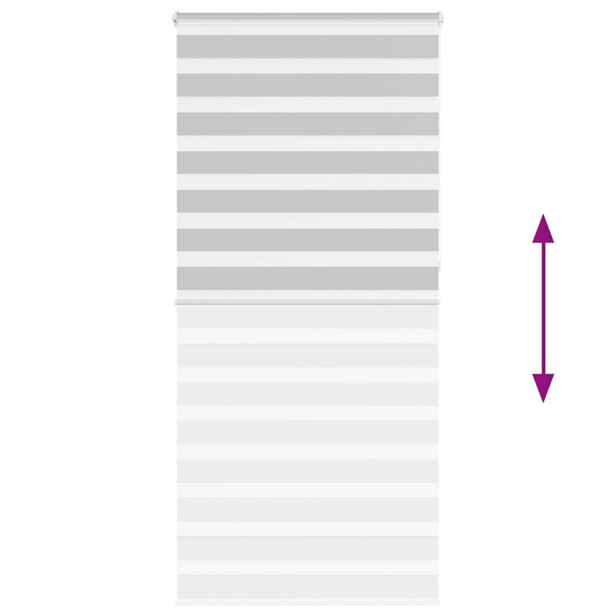 VIDAXL Store zebre gris clair largeur du tissu 100,9 cm polyester