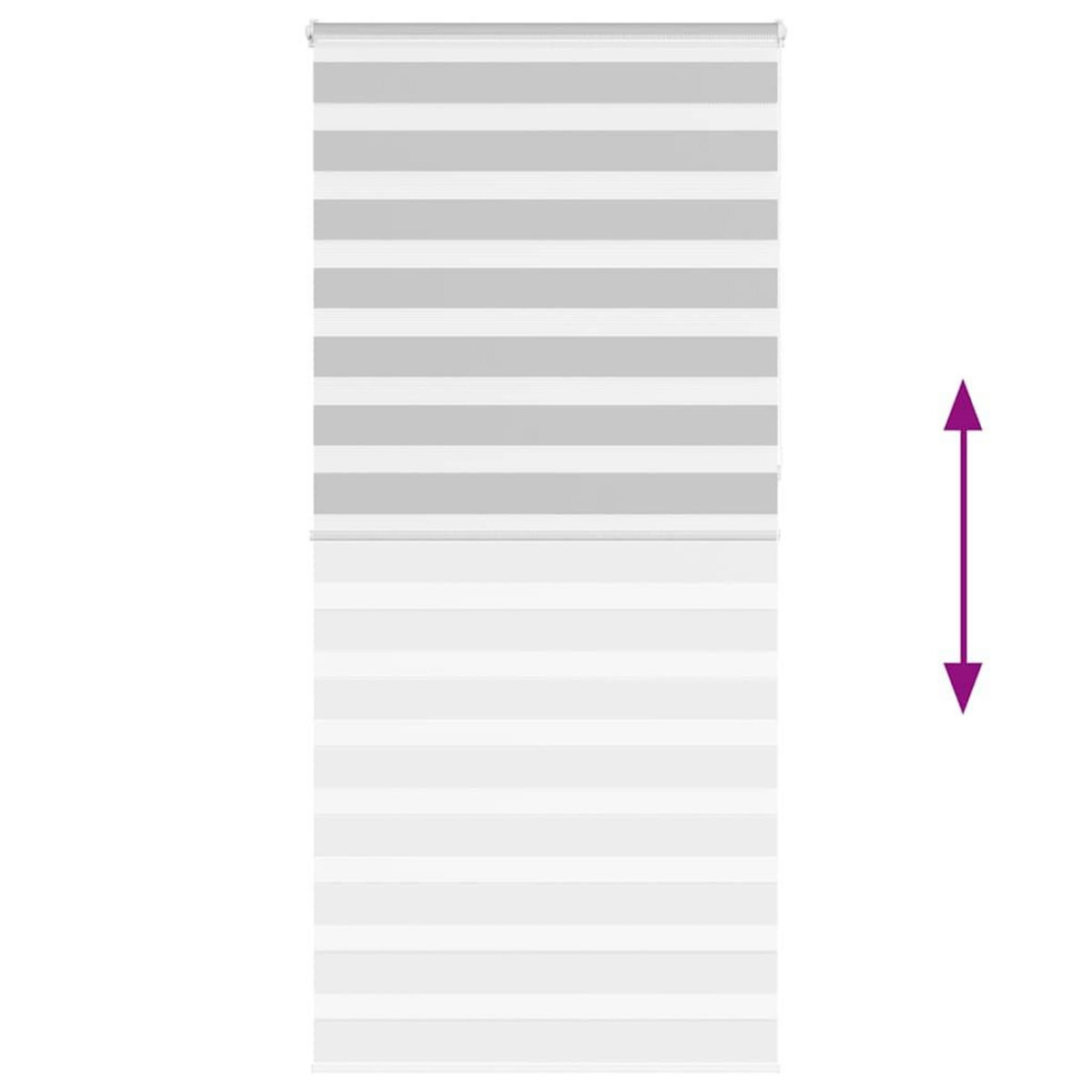 VIDAXL Store zebre gris clair largeur du tissu 100,9 cm polyester