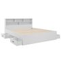 Voir la diapositive 2 : BEST MOBILIER Andrea - lit avec rangements - 140x190 cm - sommier inclus - bois