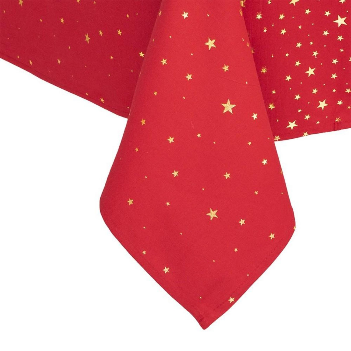ATMOSPHERA Nappe 140x240 cm Etoiles rouge et or coton