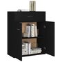 Voir la diapositive 5 : VIDAXL Buffet noir 60x30x75 cm bois d ingénierie