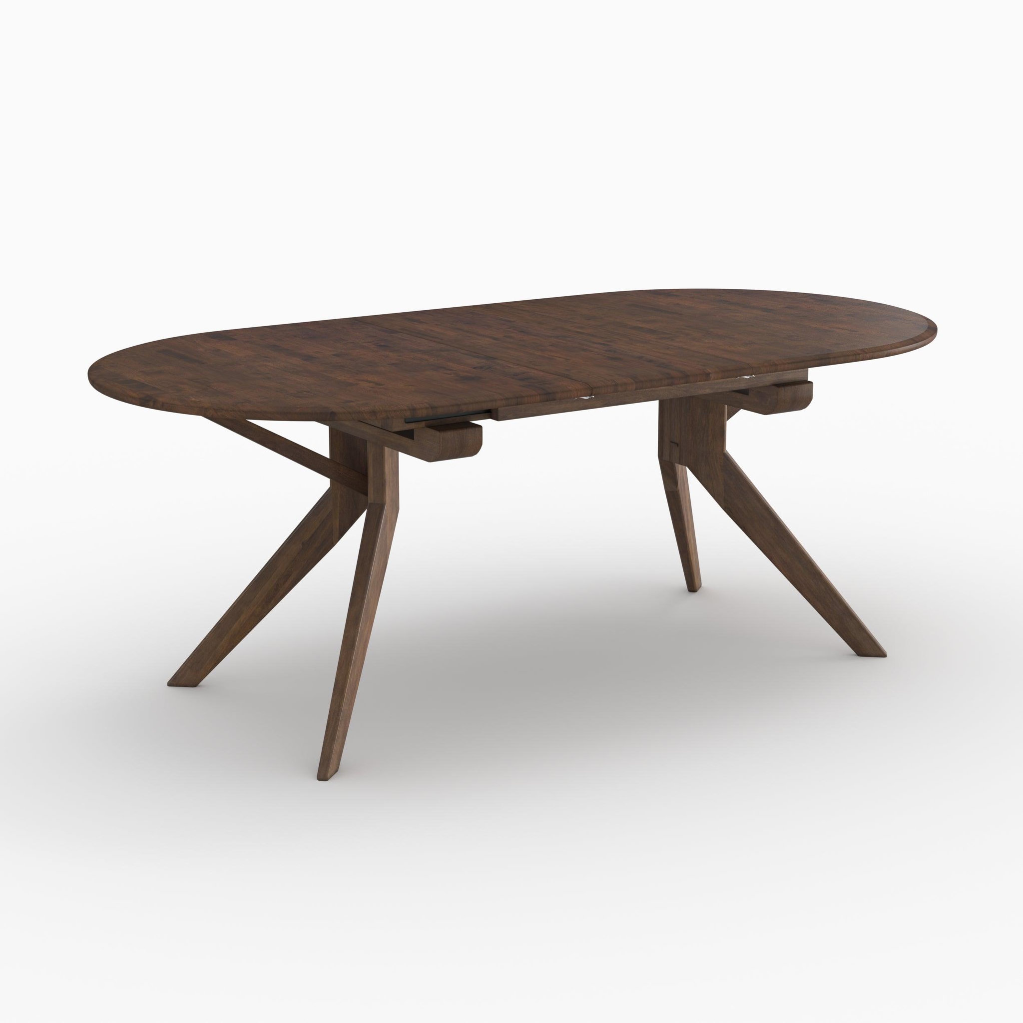 Voir la diapositive 3 : MAISON PAVANE Table extensible en bois d'hévéa massif foncé 6 à 10 personnes-oli
