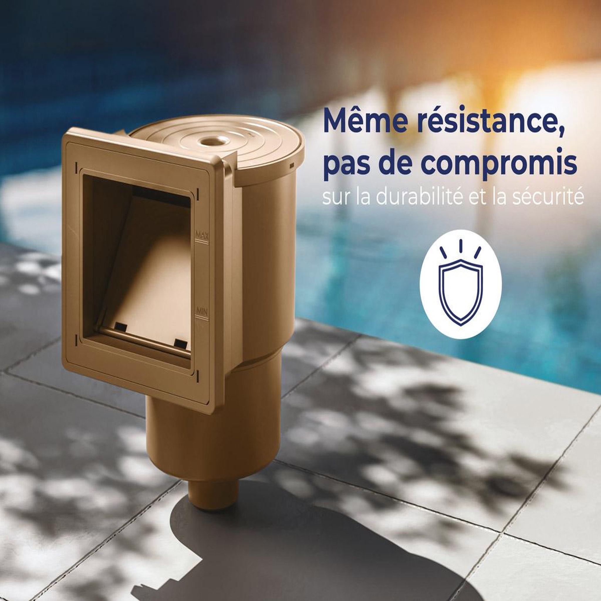 Voir la diapositive 6 : GRE Skimmer pour piscine acier marron - gré