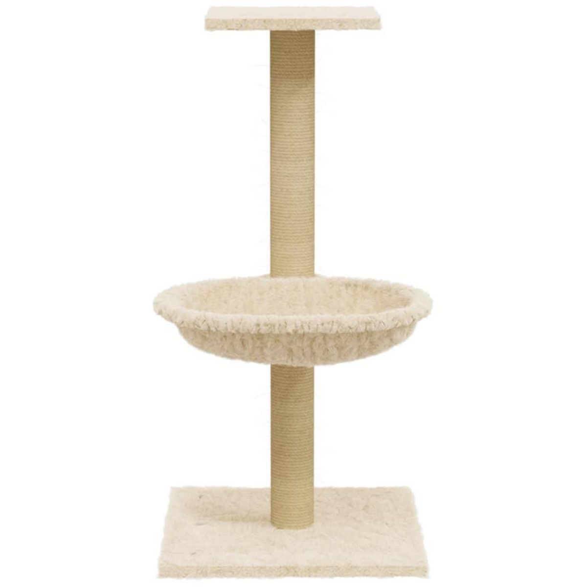 VIDAXL Arbre a chat avec griffoir en sisal Creme 74 cm
